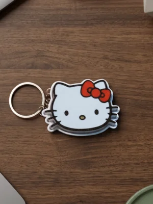llavero con clicker antiestr&eacute;s hello kitty impresi&oacute;n 3d