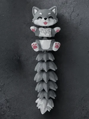 lobo lobito flexible llavero impresion 3d