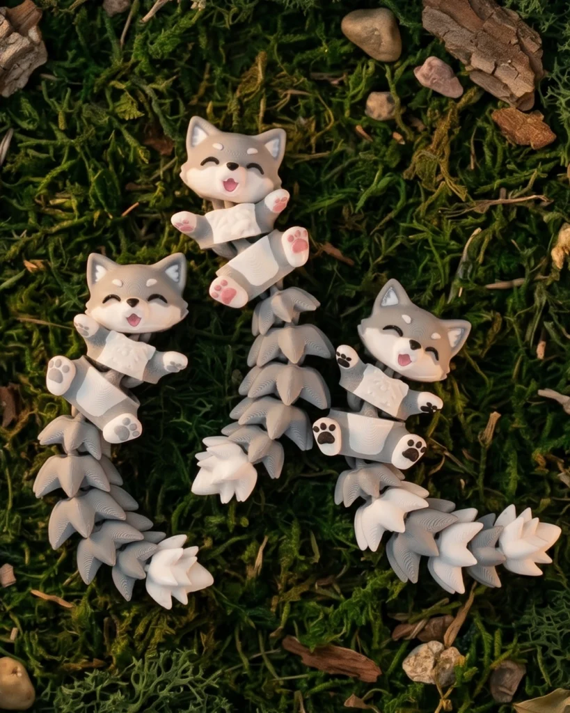 lobo lobito flexible llavero impresion 3d