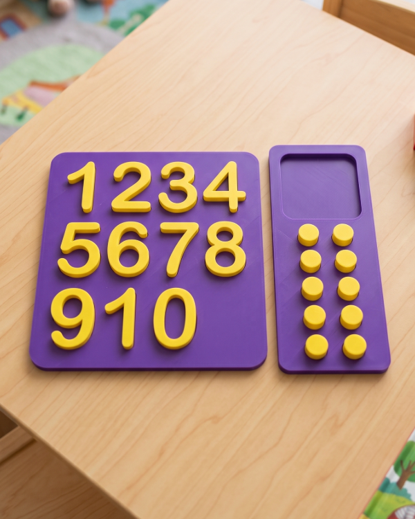 Rompecabezas numérico Montessori impresion 3d juguete didactico