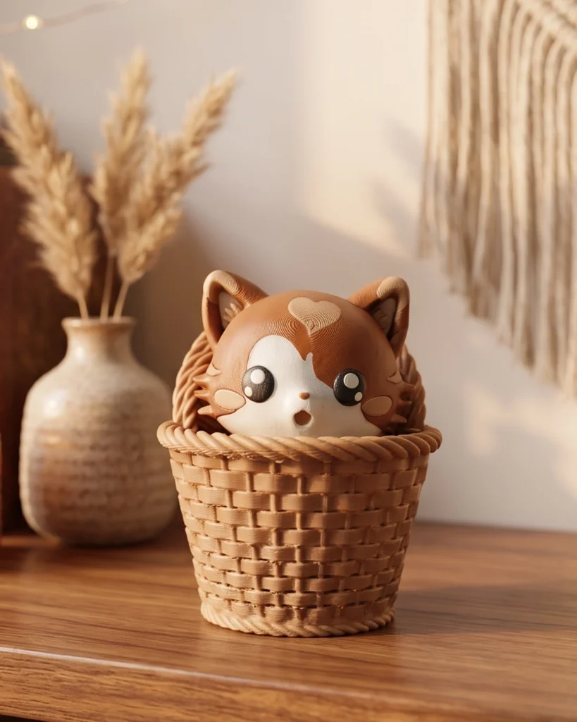 Llavero Gatito Clicker Antiestrés Impreso en 3D