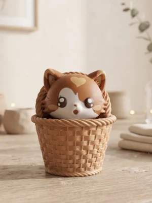 clicker_fluffy_gatito2 Llavero Gatito Clicker Antiestrés Impreso en 3D