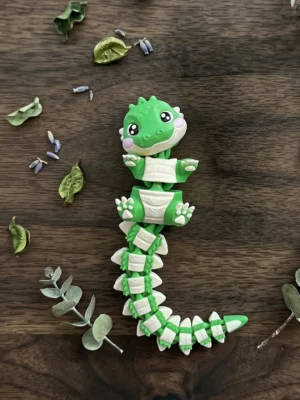 llavero cocodrilo flexi flexible impresion 3d