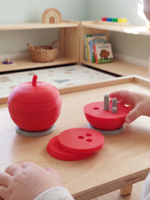 Rompecabezas de Manzana Montessori Juguete Educativo 3D