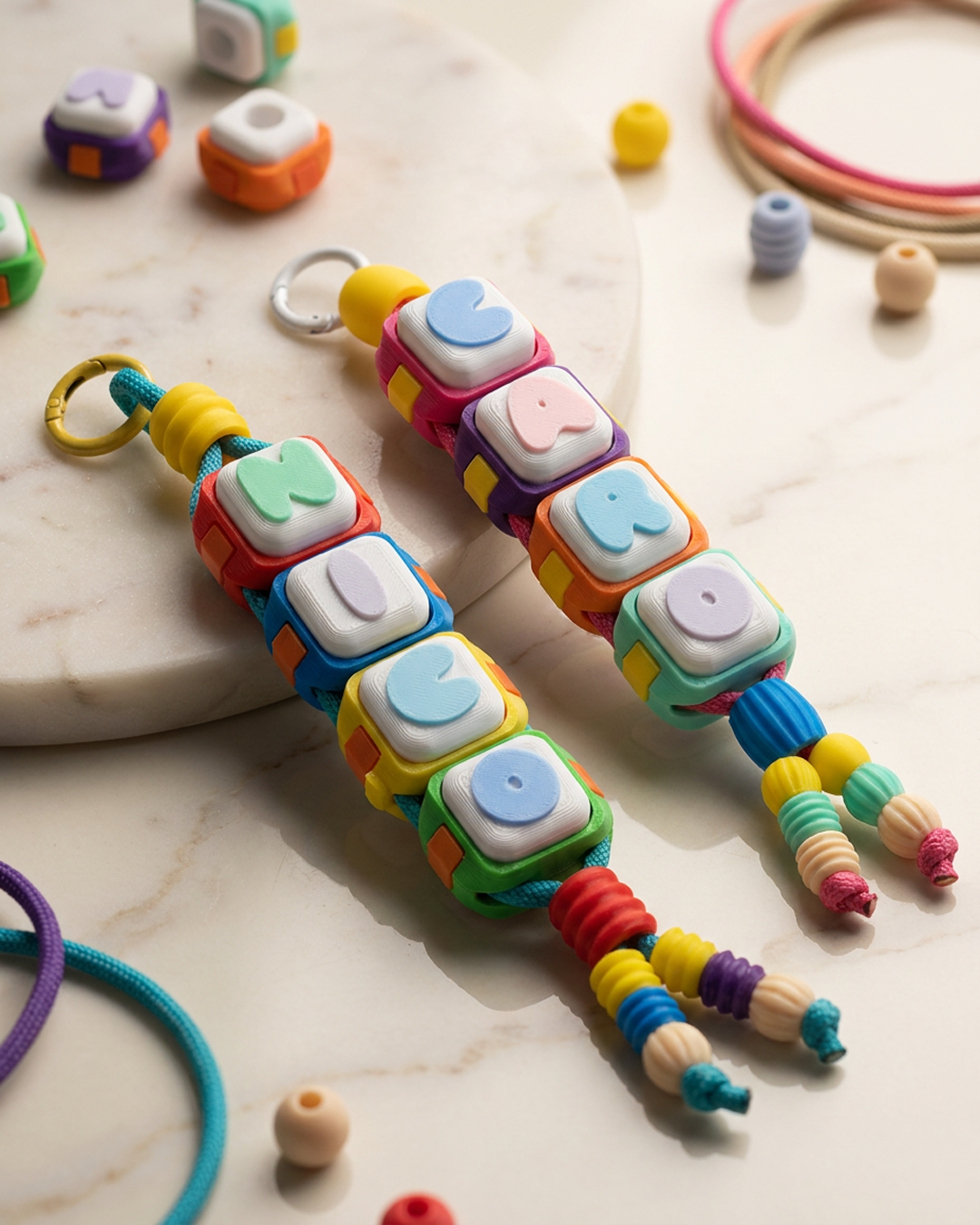 llaveros personalizados con nombre clicker paracord