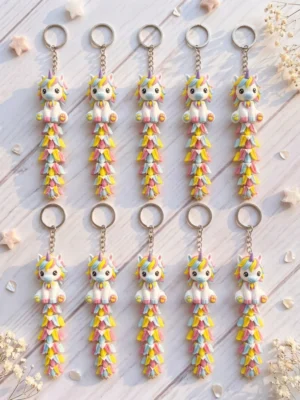 pack llaveros souvenir regalo cumpleaños llaveros flexi unicornio
